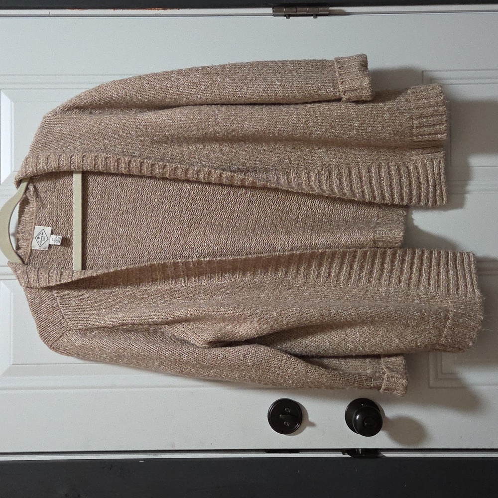 St. John's Bay Tan Open-Front Cardigan 2xl